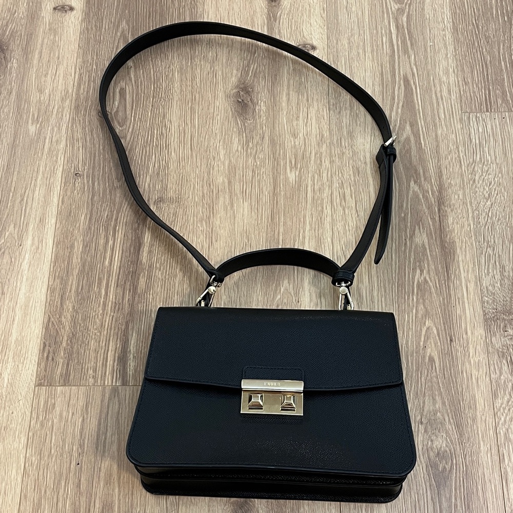 Furla Black Leather Handbag